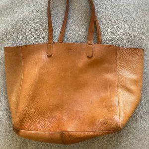Rare Baggu Brown Leather Large Tote